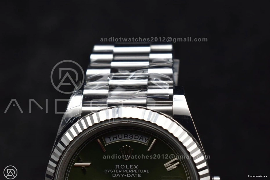Date 1:1 VR3255 Refined Green (Gain THBF Weight) Day Edition 662 President Dial 40 Bracelet 228239 on Roman SS Best 1223